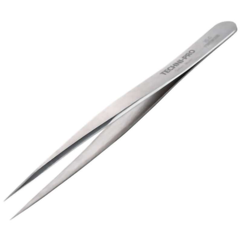 High Precision Tweezers, Style 3C, Carbon Steel, Fine, Pointed, 4.3"